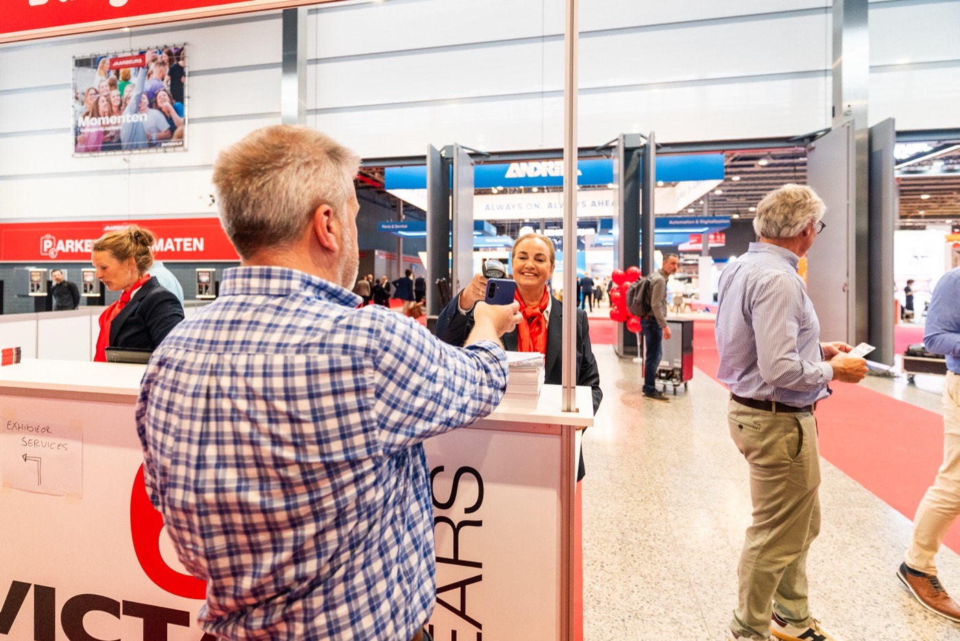 Victam international trade show floor